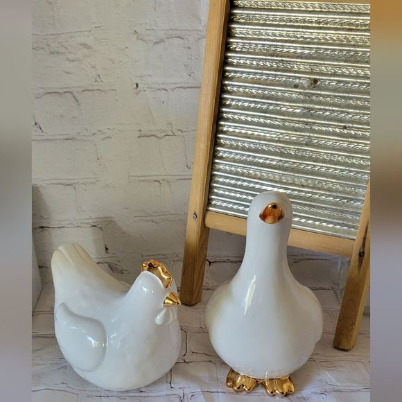 No Brand Other - New ceramic duck hen combo set